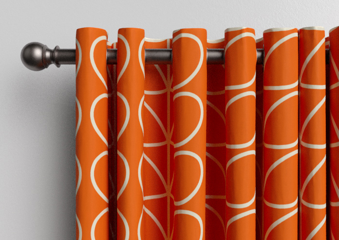Orla Kiely Jumbo Linear Stem, Persimmon - Made to Measure Curtains - Image 12